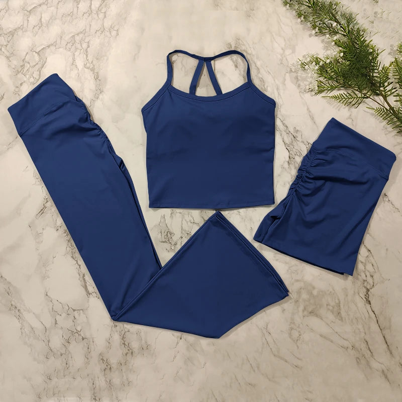 FlexFit 2-Piece Yoga Set – Push-Up Sports Bra & High-Waist Leggings