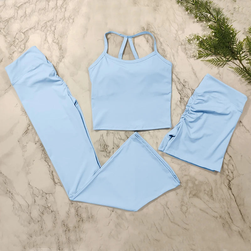 FlexFit 2-Piece Yoga Set – Push-Up Sports Bra & High-Waist Leggings
