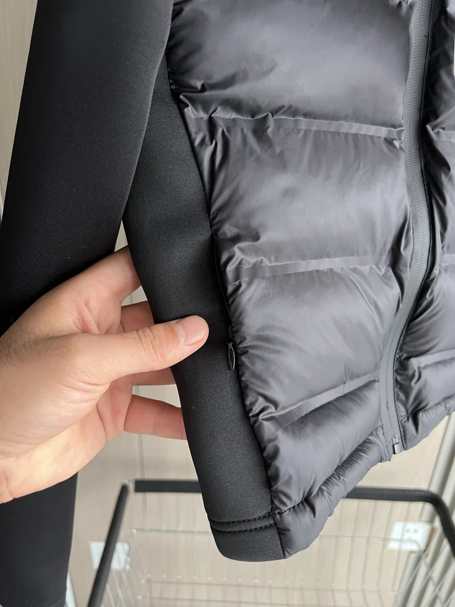 ModernEase Black Hooded Puffer Jacket