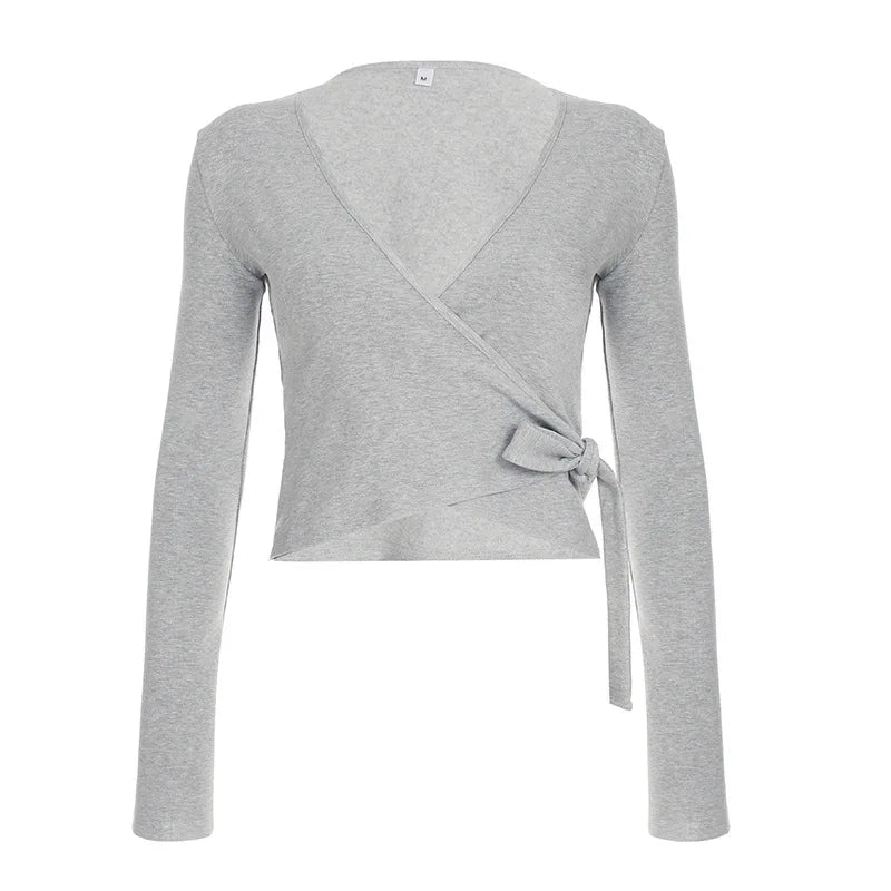 Absobe Autumn/Winter 2-Piece Set – Flare Sleeve Crop Cardigan & Loose Pants for Women