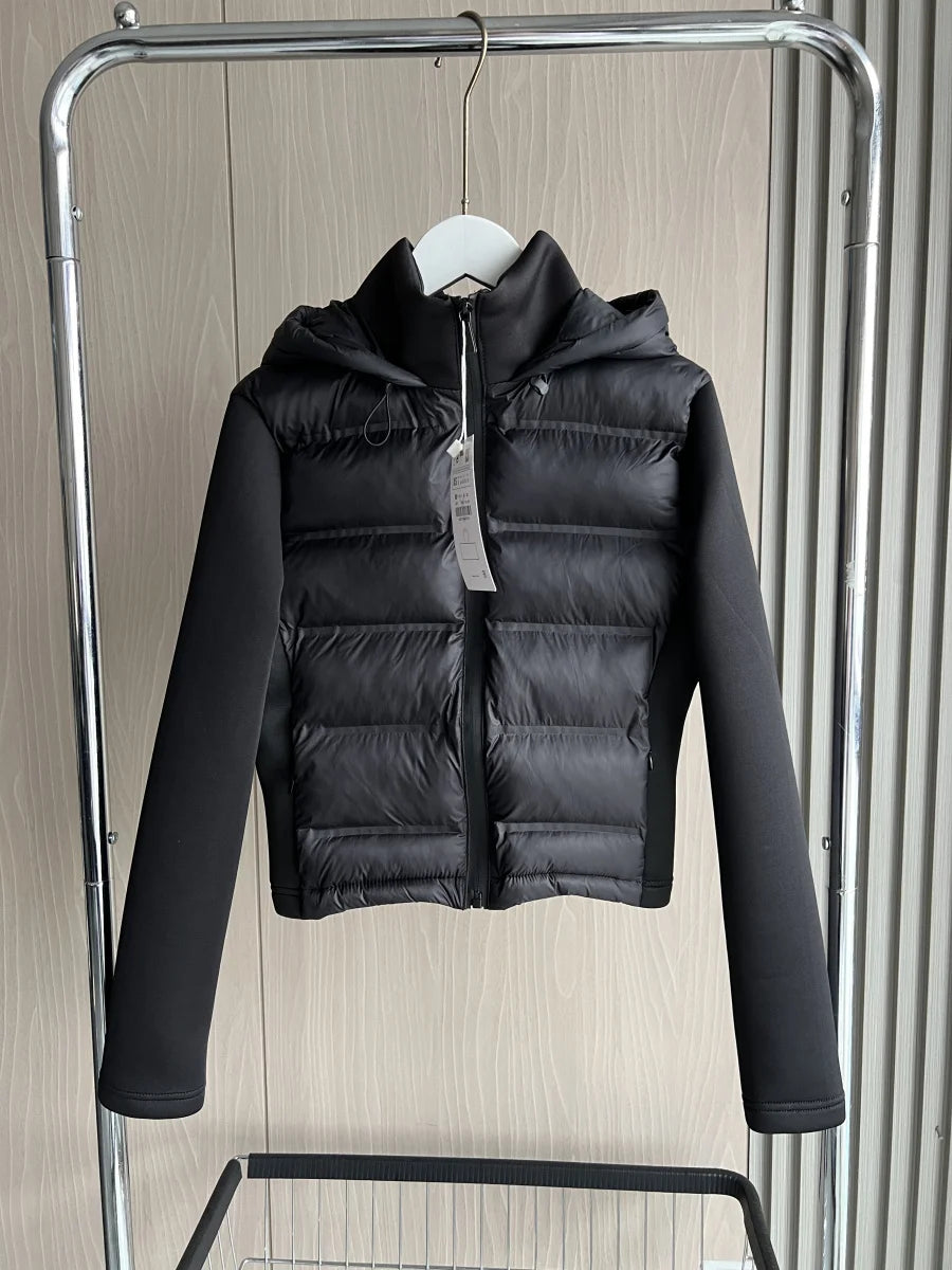 ModernEase Black Hooded Puffer Jacket