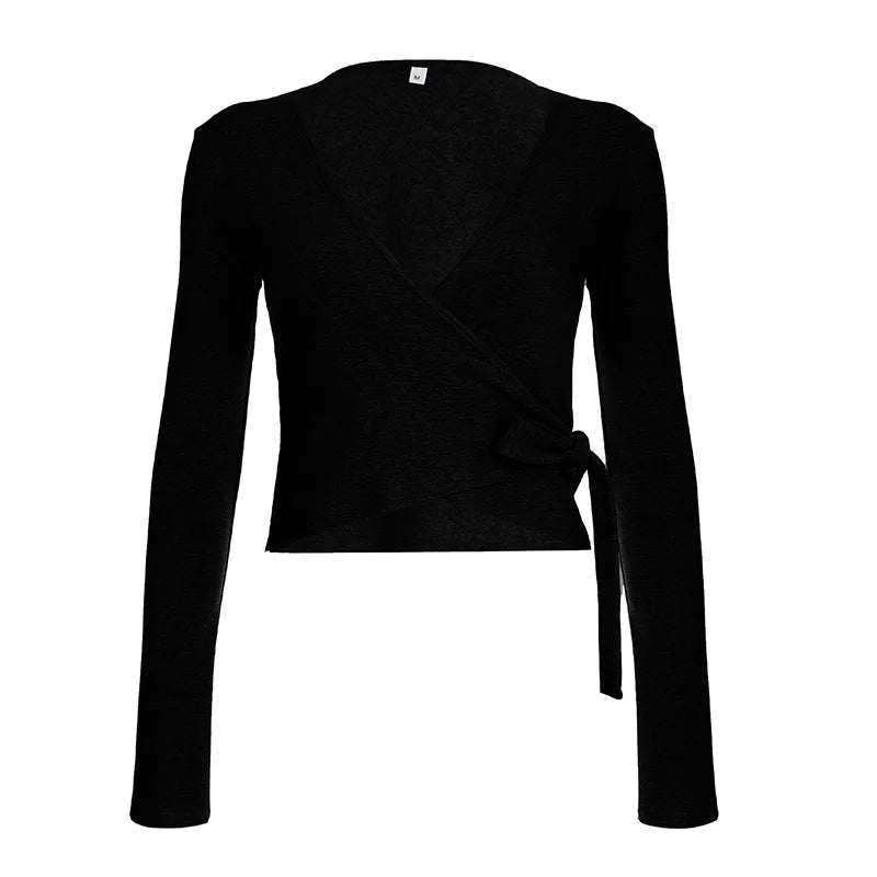 Absobe Autumn/Winter 2-Piece Set – Flare Sleeve Crop Cardigan & Loose Pants for Women